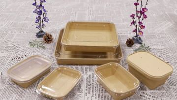 Kraft paper takeout packaging boxes