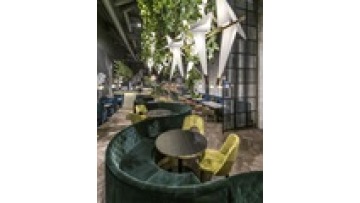 Hot Sale High Quality Furniture  Cafe I Shape Slate And Leather Sectional Modern Restaurant Bench Booth Sofa Chair1