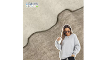 Customizable 420gsm Sweater Hacci Fabric 85%Polyester 15%Rayon Soft Brushed Knitted Fabric for Winter Garment1