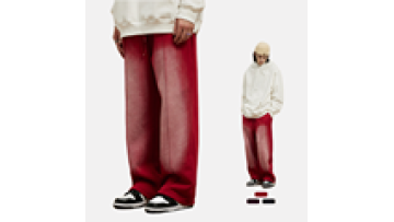 Custom Street Style Acid Washed Casual Straight Leg Loose Unisex Sweatpants Men's Pants1