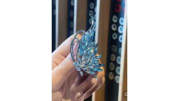 Zircon luxury elegant crystal butterfly brooch