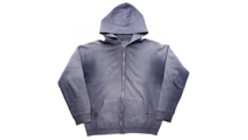 OEM French Terry Crop Washed Vintage Distressed Zip Up Cotton Jacket for Men1