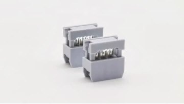 2.54mm Pitch IDC Socket Connector Three-Piece With Boss Bronze Half-Gold 6P