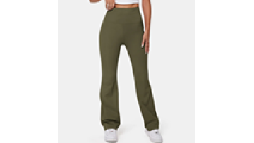 Butt Lifting Leggings with Pocket Push Up Logo Stacked Sweat Flare Yoga Pants Women1