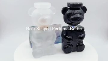 bear shaped perfume glass bottle 
