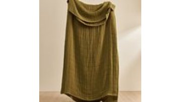 Cotton Linen Blend Throw Blanket - Namur Super Soft 70% Cotton 30% Linen Air Conditioning Blanket Shawl1