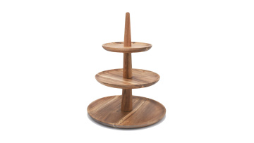 Cake Plate Stand Candy Dessert Tray Serving Dishes Plate 3 Tier Wooden for Afternoon Tea Party Cake Tools Wood Food Display Tray1