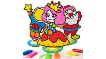 3D Snowflake Mud Wood Painting Multi-color DIY Painting Set1