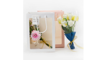Hot Sales Eco Friendly Flower Bag Paper Bags With Clear PVC Windows1