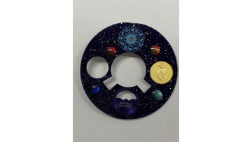 blue goldsand gemstone watch dial