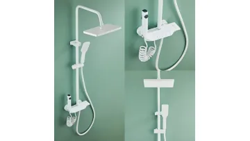 Zb3086 New Wall Mounted Gun Gray Bathtub Piano Key Shower Set1