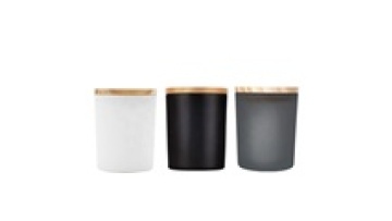 Custom Colored Frosted Glass Candle Jars Simple Empty Bottle with Lid Soy Wax Candle Scented Small Jars1
