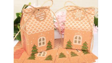 christmas kraft paper gift box