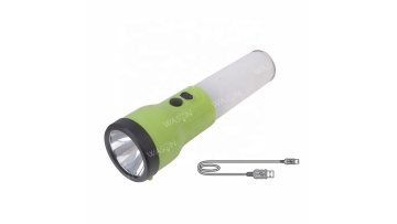 New Outdoor Store OEM Brand 2 In 1 Rubberized USB Rechargeable ABS Plastic Flashlight With Hanging Led Camping Light1