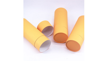 Customized paper tube gift box with yellow packaging