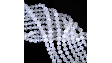 Wholesale 8mm Natural Crystal Jewelry Loosen Gemstone Selenite Beads for Jewelry Making1