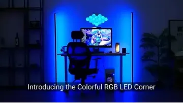 Colorful RGB LED Corner Lamp with Bluetooth Music Sync, DIY Ambient Light1