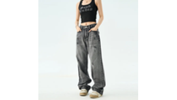 Vintage Ripped Women Loose Fit Cotton Stacked Jeans High Quality Pants for Ladies1