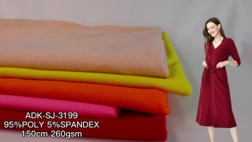 China knit double telas red poliester scuba fabric sport wear crepe polyester1