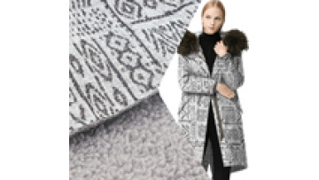 New Arrival No Bonding Double Face Polar Sherpa Fleece 100%Polyester 410GSM Pattern Yarn Dyed Knitted Fabric for Hoodie Coat1