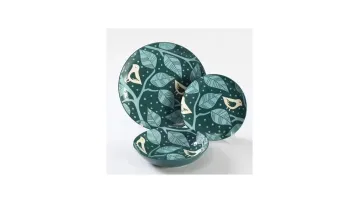 Hot Selling Dinner Set Pad Printing and Color Glaze Stoneware Ceramics Tableware1