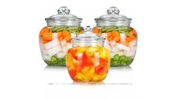 Wholesale Clear 650ml 1250ml 2200ml Big Capacity Glass Airtight Storage Honey Food Pickling Jar With Lids1