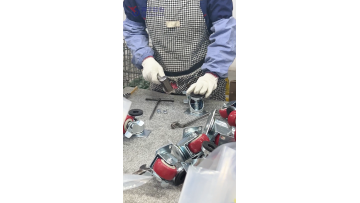 Light duty red pvc caster wheel