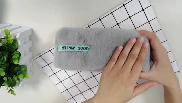 Custom logo plush pencil case for students