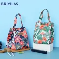 Brivilas cooler lunch bag fashion flowers multicolor bags women waterpr hand pack thermal breakfast box portable picnic travel