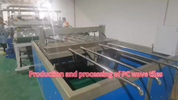 Production and processing of PC wave tiles