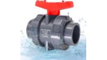 Industrial Grade UPVC True Union Ball Valve with Full Port, EPDM O-Rings, and Reversible PTFE Seats,Rated at 200 PSI1