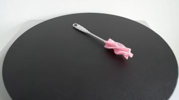 Topwill 360 Rotate Washing Baby Nipple Cup Brushes Long-handle Silicone Cleaning Milk Bottle Brush1