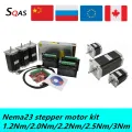 Nema23 stepper motor KIT 3 pcs 1.2Nm/2.0Nm/2.5Nm/3Nm DC motor +3 PCS TB6600/DM542 motor driver+ power supply+MACH3 board for CNC