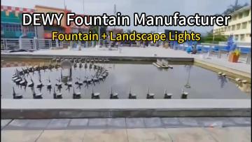 Music fountain + landscape lights