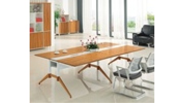Modern Hot Sale 6 8 10 People Seat Office Furniture Brown Wooden Top Meeting MFC I Shape Table Designer Conference Table1