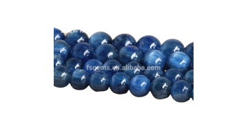 Factory Price Natural Blue Kyanite gem Stone polished Round stone Beads High Quality for bracelet necklace1