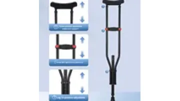 Adjustable Single and Double Underarm Aluminum Alloy Crutches Anti-Slip Medical Cane for Elderly and Disabled Axillary Crutch1