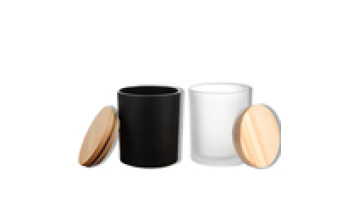 8oz 10oz 14oz Luxury Custom Frosted Clear Matte White Black Colored Container Glass Candle Jar for Candle Making with Lid1
