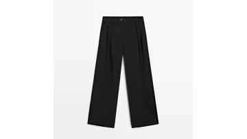 Women's relaxed and versatile pleated wide leg pants