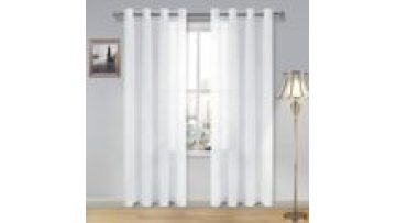 New Design voile Sheer  Curtain fabric Grommets bedroom window sheer curtain1