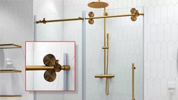 0029 sliding shower enclosure door hardware round guide