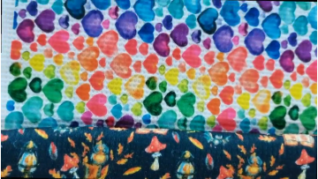 Inspired print fabric polyester tie dye design Jersey No Moq waffle fabric by yard1