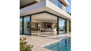 Modern Corner Aluminum Sliding Door