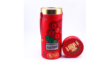 Customized paper tube gift box with rope