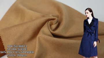 Textiles dyed spandex suede winter jacket polyester scuba fabric for dresses1