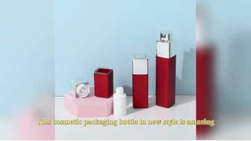 Square/cylinder red Airless bottle
