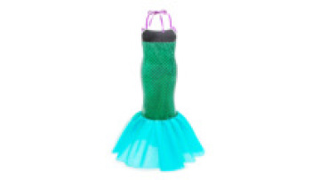 Girls Adjustable Halter Dress Mermaid Ariel Princess Dress Kids Halloween Cosplay Costume Sleeveless Bow Dresses1