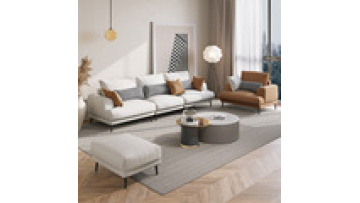 Nordic technology cloth sofa living room combination modern simple straight line latex cotton linen fabric sofa1