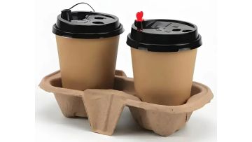 Coffee tray drink cup tray disposable degradable good video
