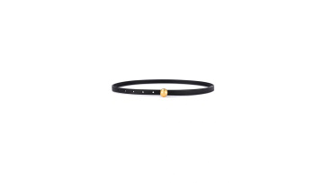 Fashionable Round Buckle Slim Leather Belt